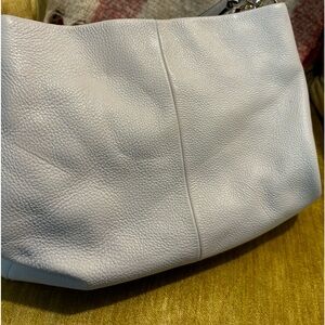 White leather Coach purse
